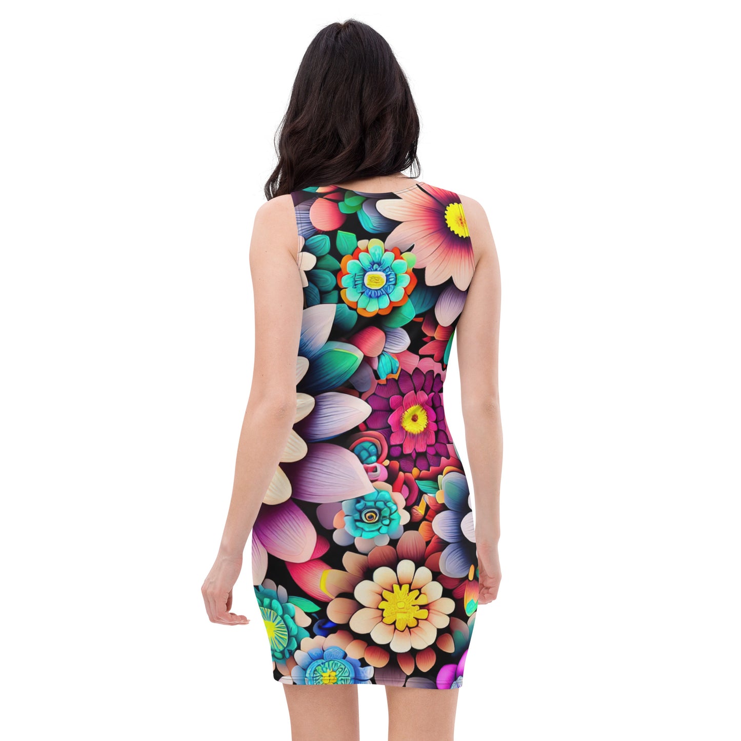 DMV 0515 Floral Bodycon dress