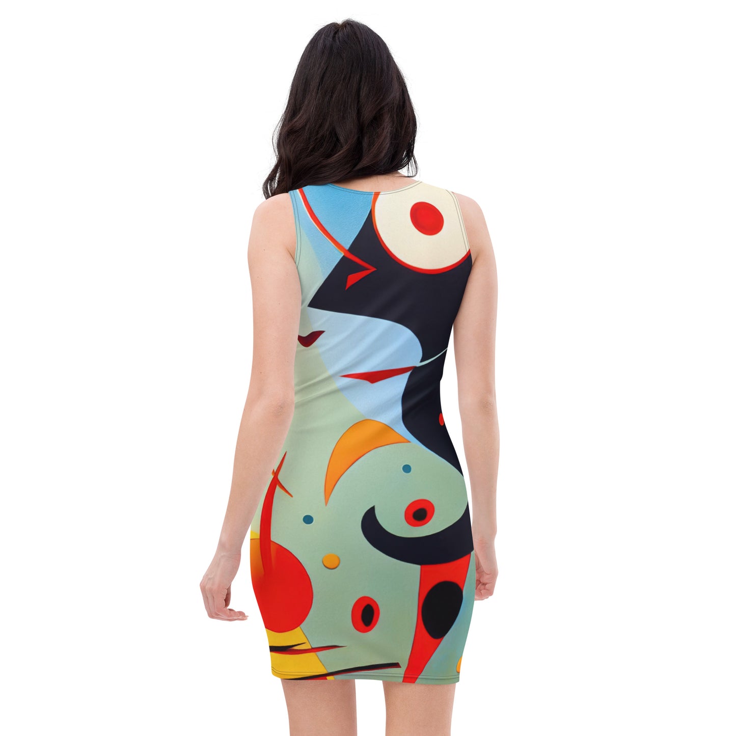 DMV 0866 Retro Art Bodycon dress