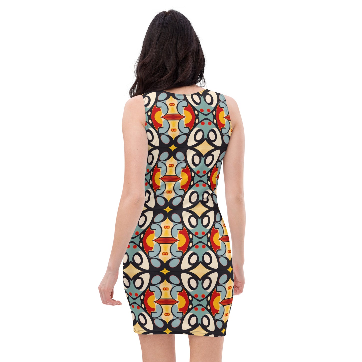 DMV 0869 Vintage Artsy Bodycon dress