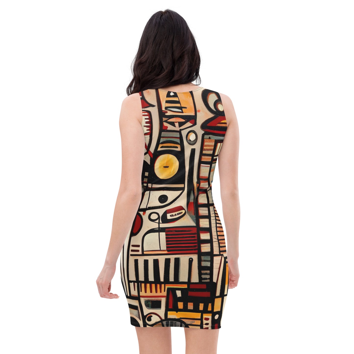 DMV 1781 Retro Art Bodycon dress