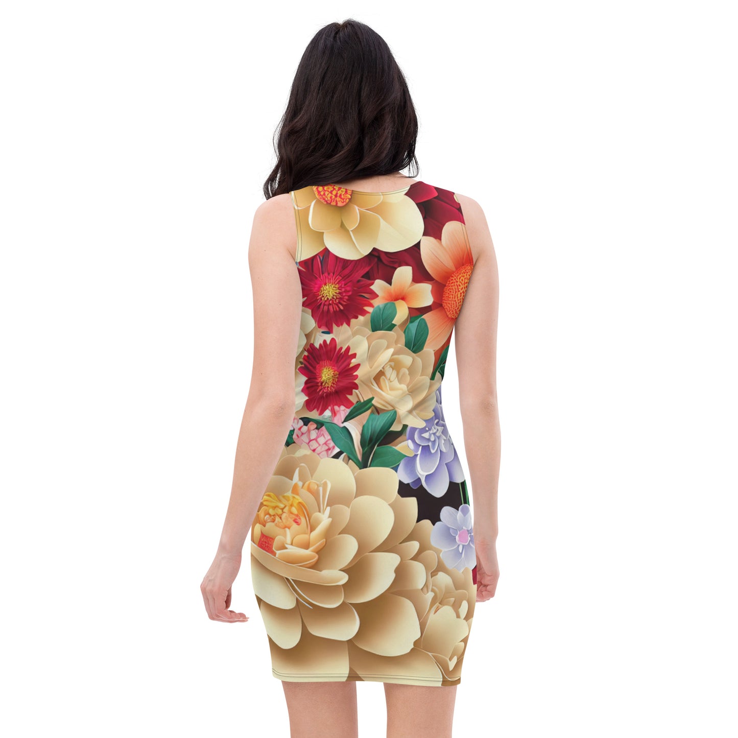 DMV 2073 Floral Bodycon dress