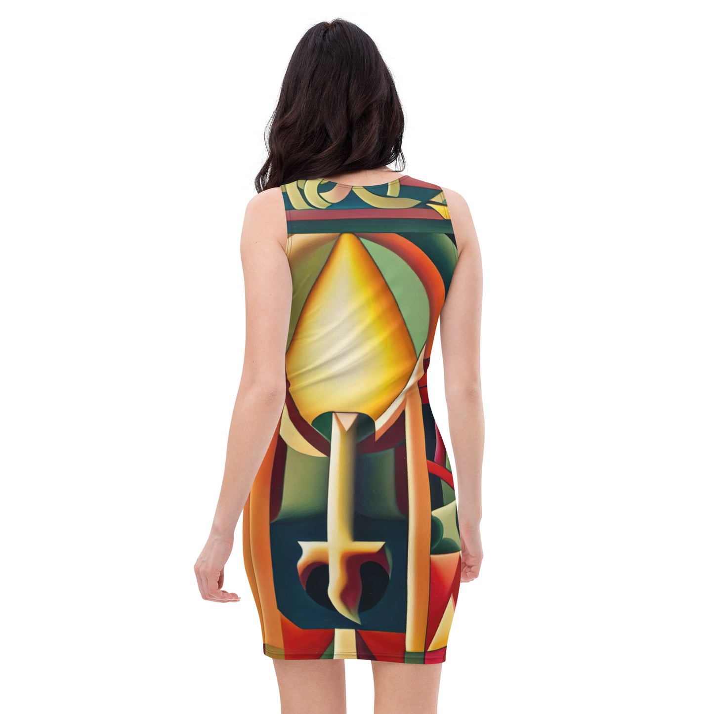 DMV 1193 Retro Art Bodycon dress