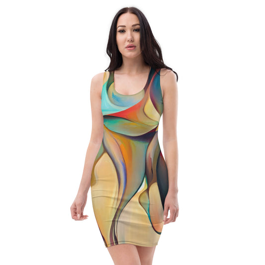 DMV 0243 Abstract Art Bodycon dress