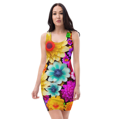 DMV 0238 Floral Bodycon dress