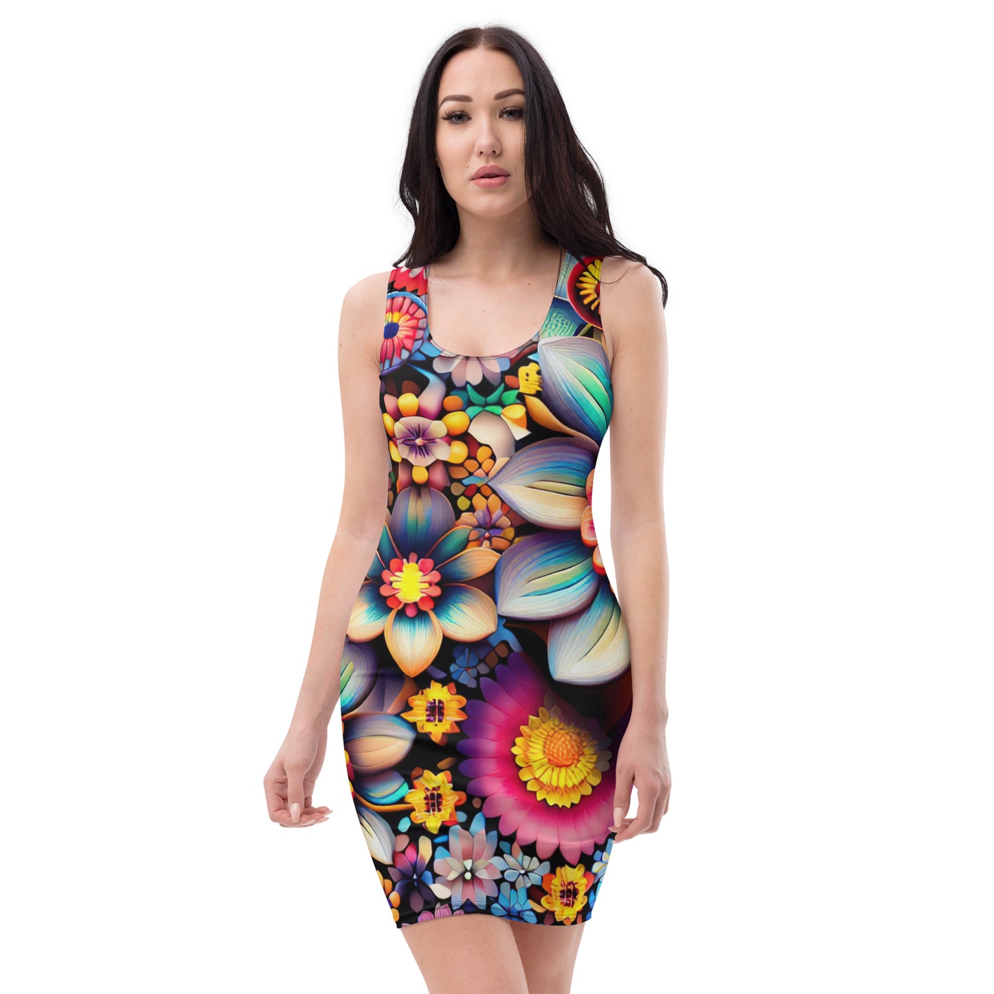 DMV 0219 Floral Bodycon dress