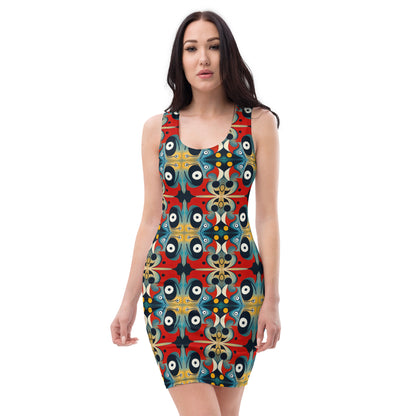 DMV 0269 Vintage Artsy Bodycon dress