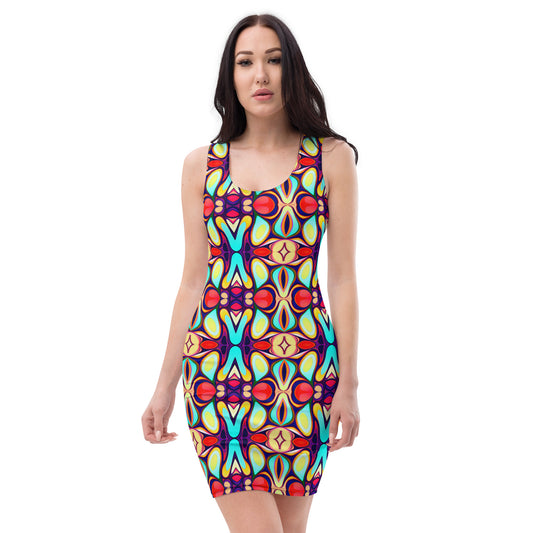 DMV 0036 Vintage Artsy Bodycon dress