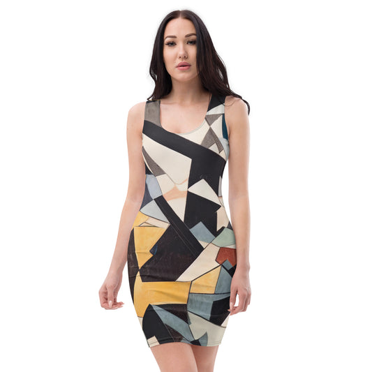 DMV 0047 Abstract Art Bodycon dress