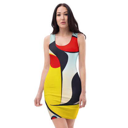 DMV 0037 Retro Art Bodycon dress