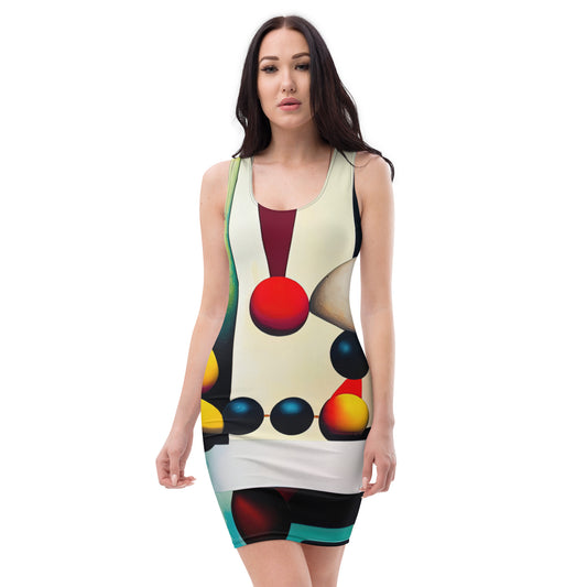 DMV 0055 Retro Art Bodycon dress