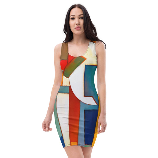 DMV 0025 Abstract Art Bodycon dress