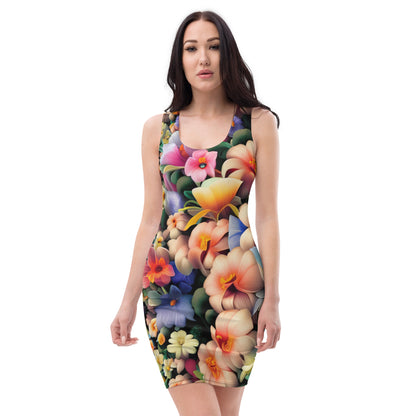 DMV 0043 Floral Bodycon dress