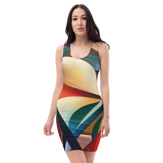 DMV 0015 Abstract Art Bodycon dress