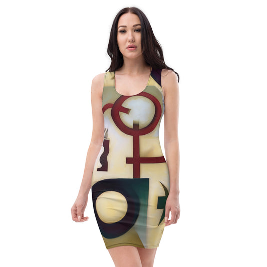 DMV 0083 Abstract Art Bodycon dress