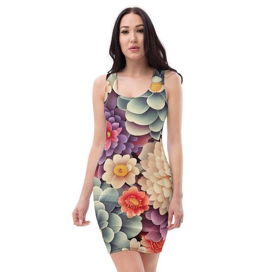 DMV 0031 Floral Bodycon dress