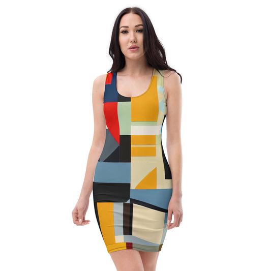 DMV 0023 Abstract Art Bodycon dress