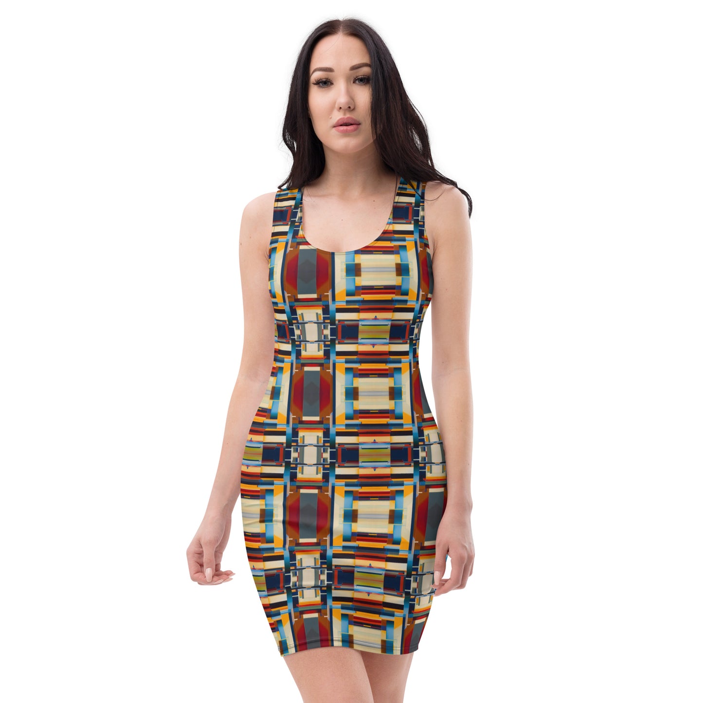 DMV 0244 Geo Boho Bodycon dress