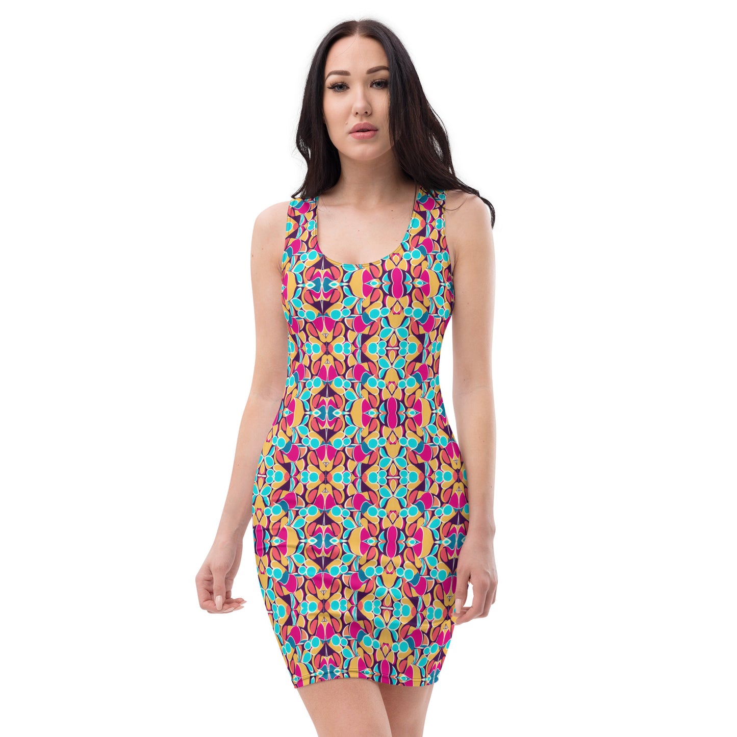 DMV 0010 Vintage Artsy Bodycon dress