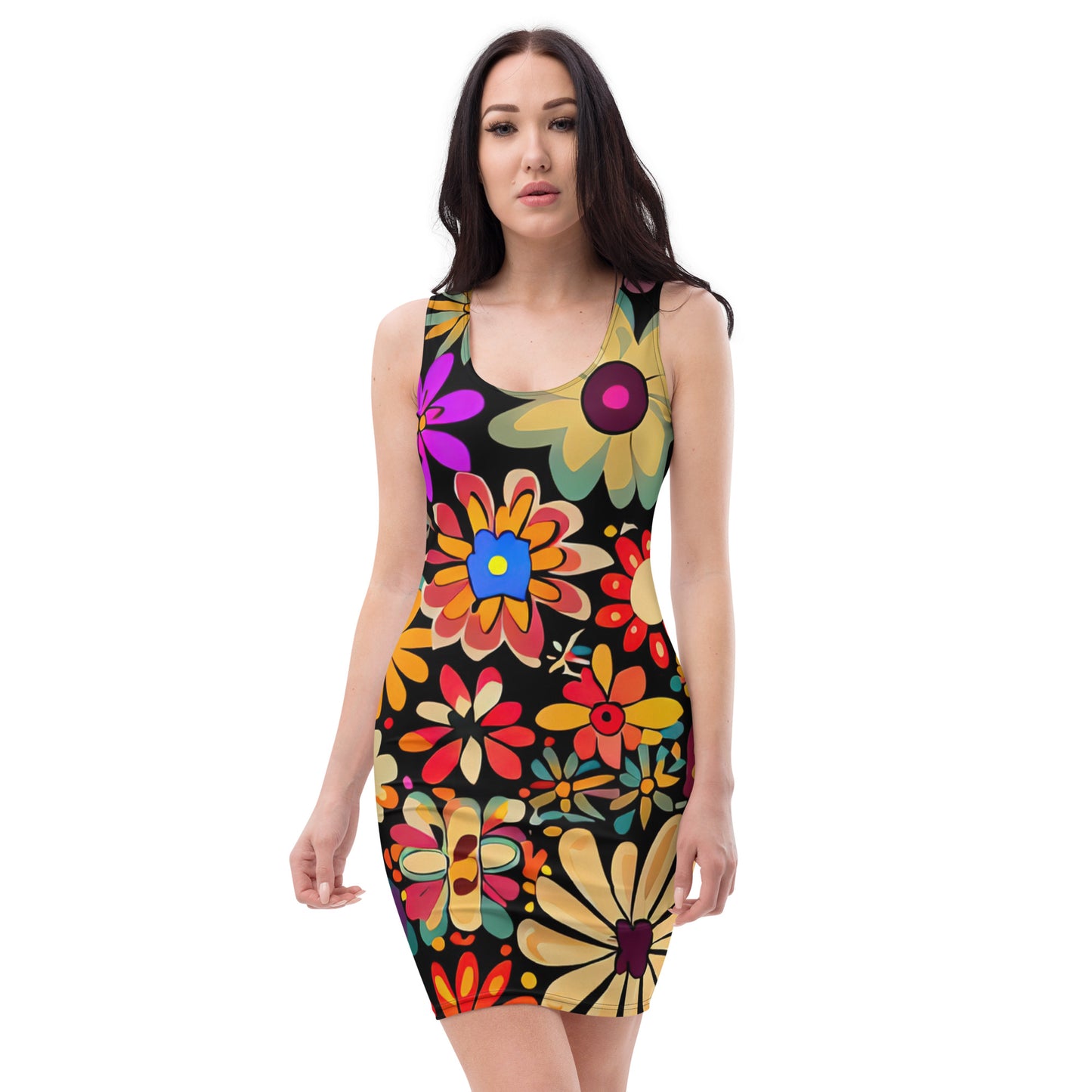 DMV 0101 Floral Bodycon dress