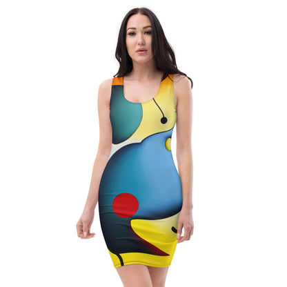 DMV 0098 Retro Art Bodycon dress