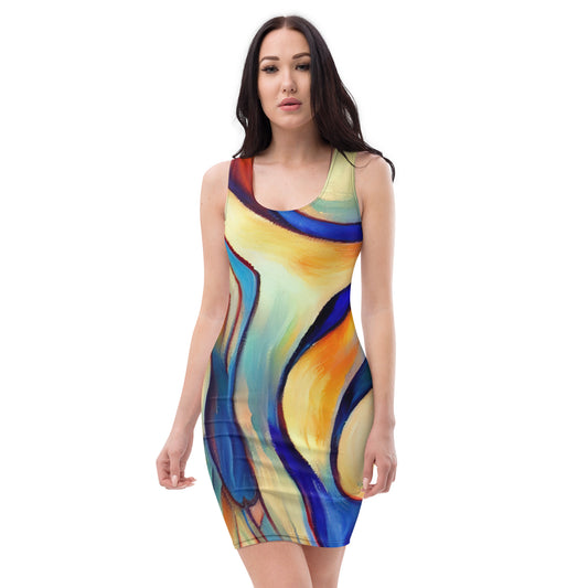 DMV 0162 Abstract Art Bodycon dress