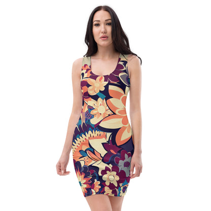 DMV 0253 Floral Bodycon dress