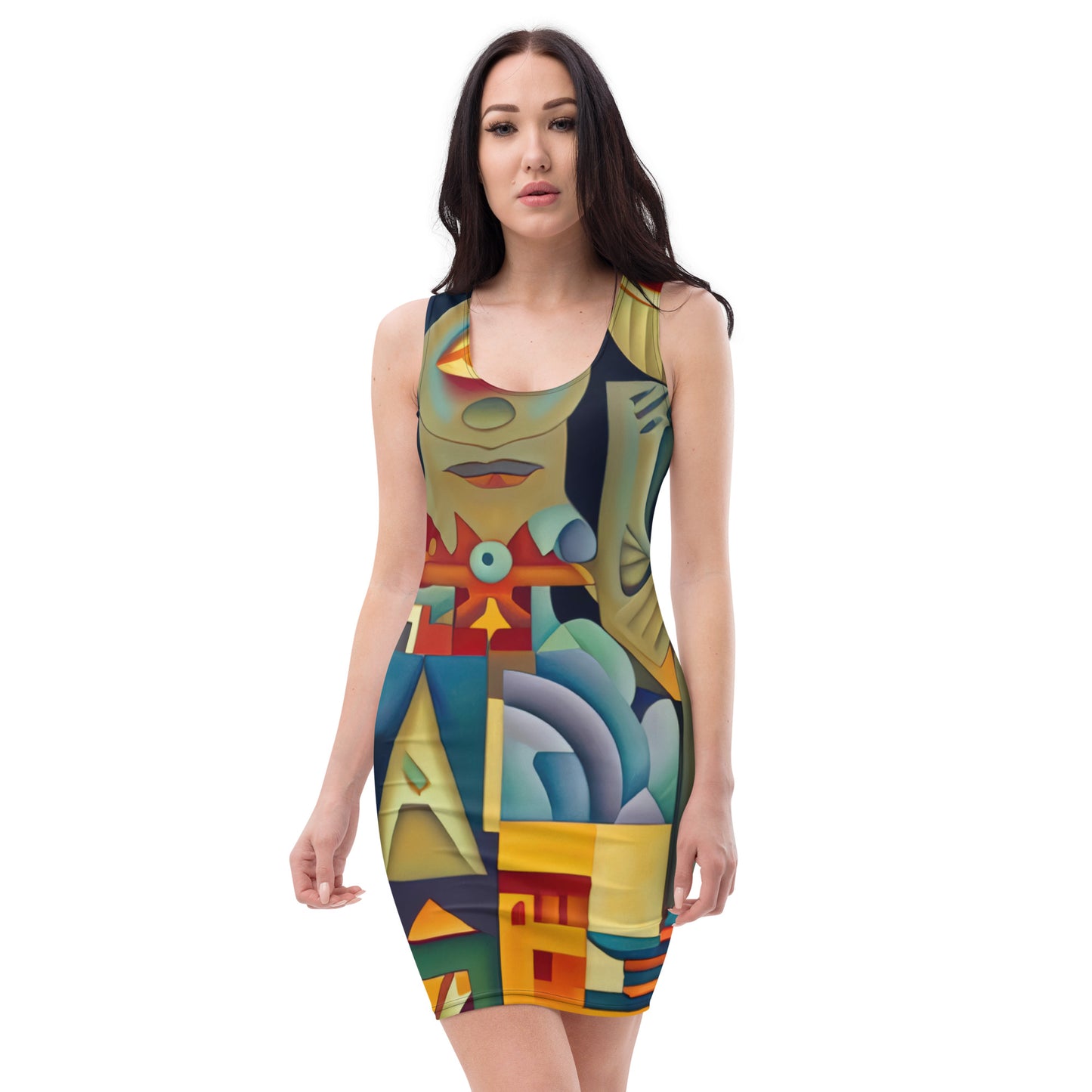 DMV 0237 Retro Art Bodycon dress