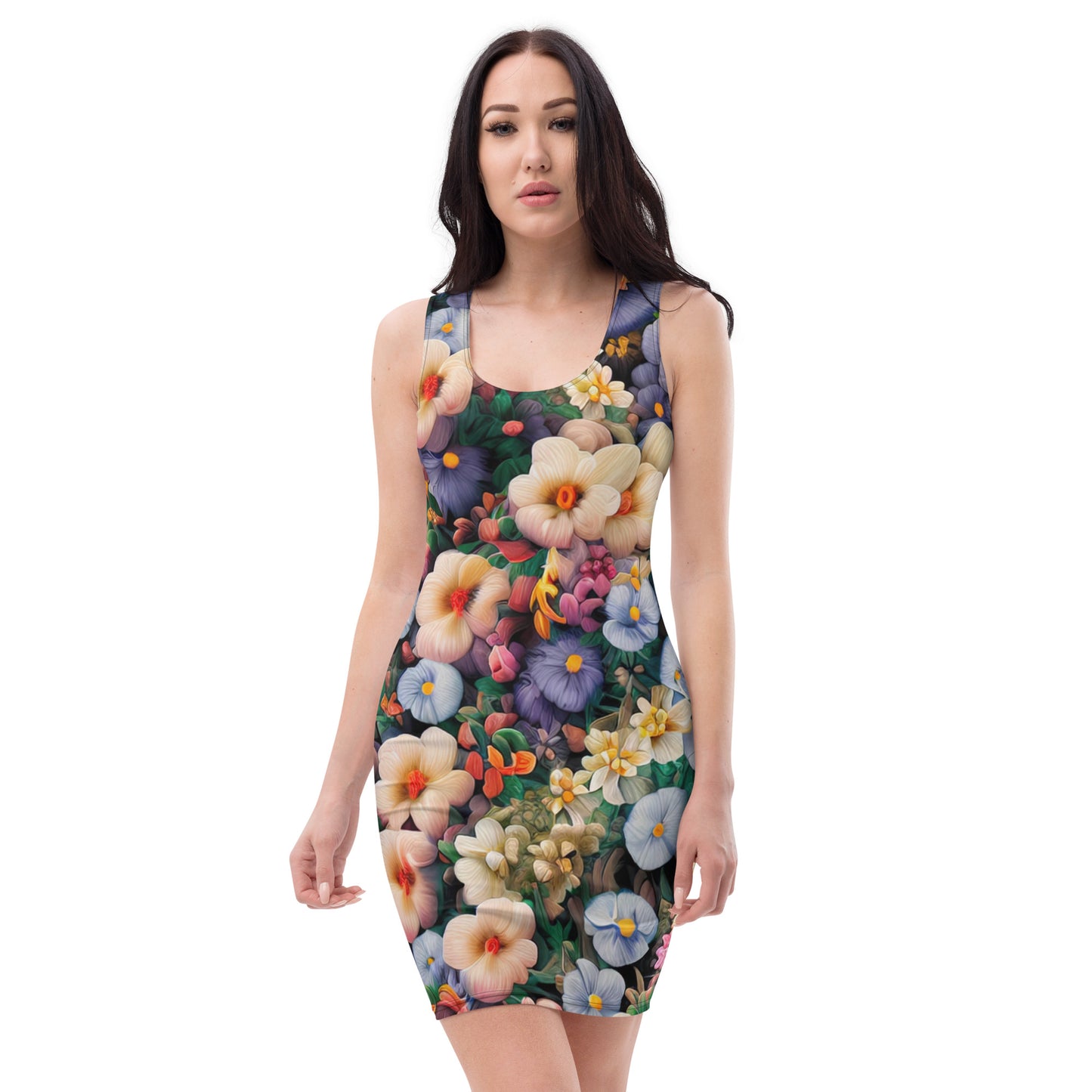 DMV 0114 Floral Bodycon dress