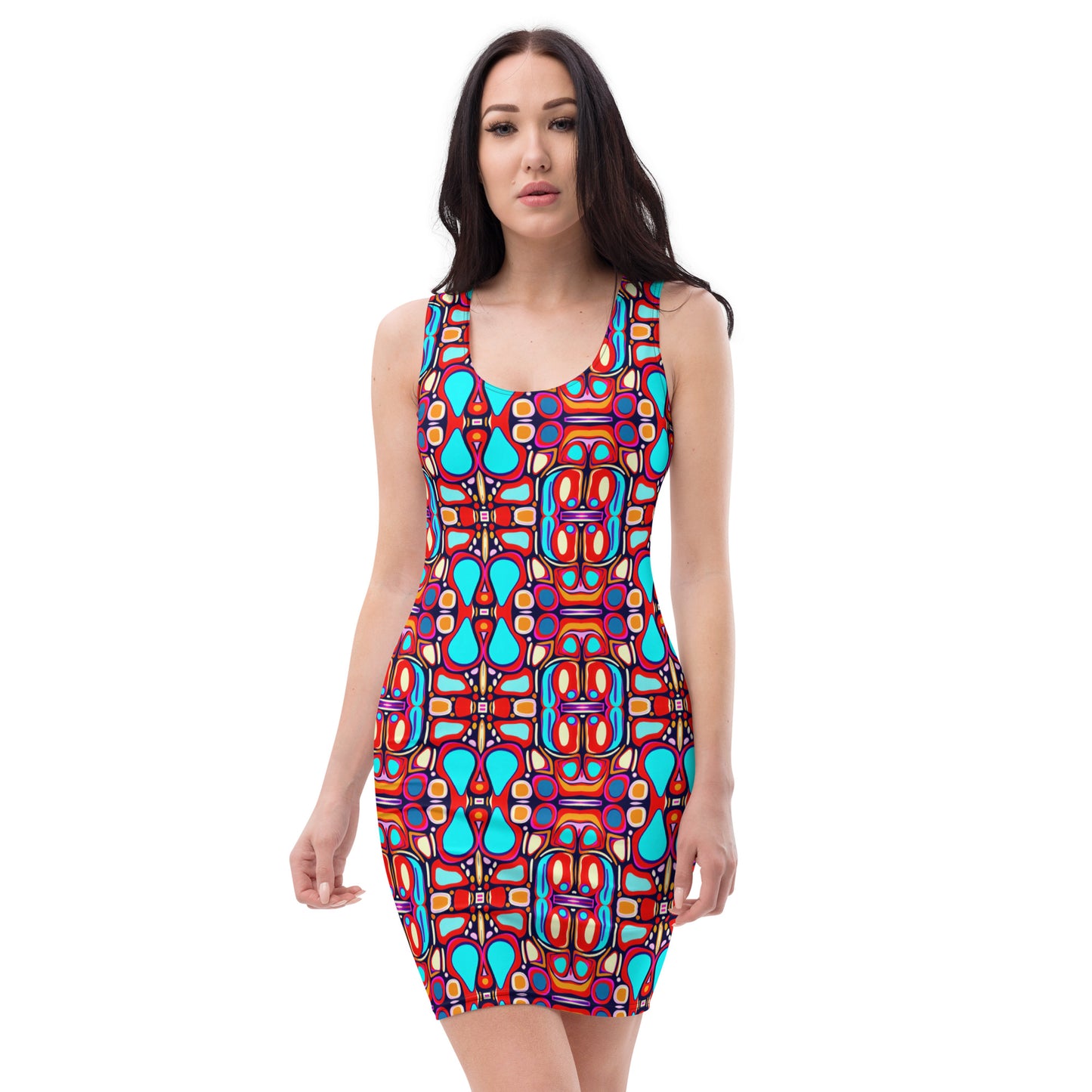 DMV 0094 Vintage Artsy Bodycon dress