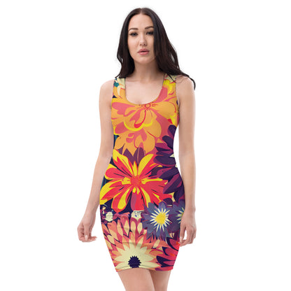 DMV 0097 Floral Bodycon dress