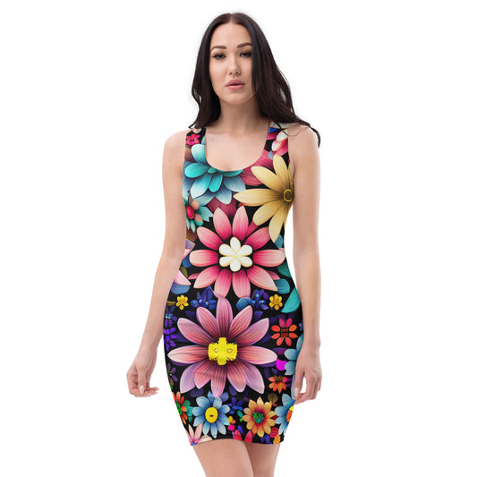 DMV 0265 Floral Bodycon dress