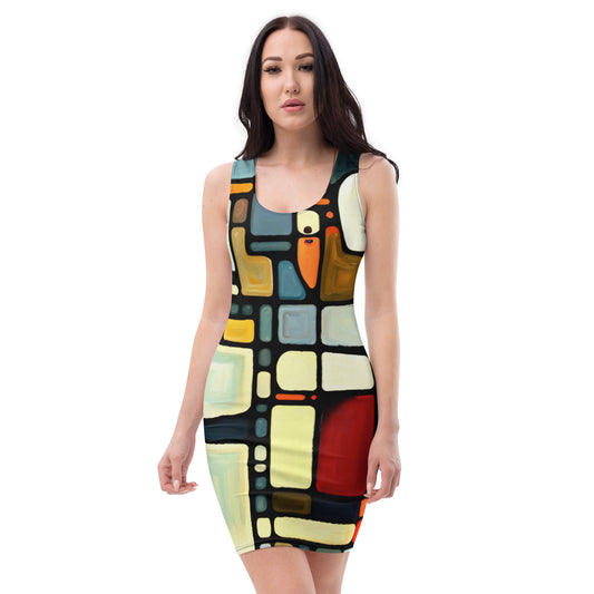 DMV 0117 Abstract Art Bodycon dress