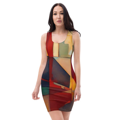 DMV 0251 Abstract Art Bodycon dress