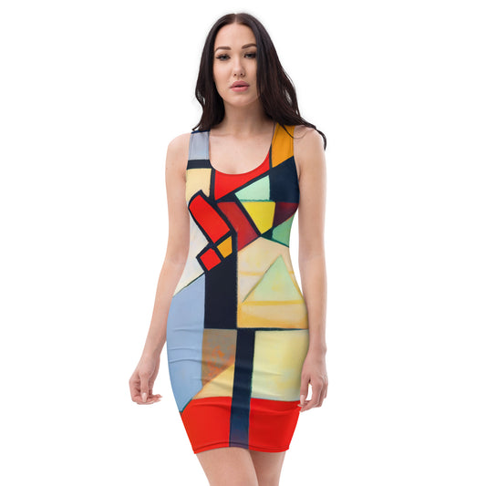 DMV 0096 Abstract Art Bodycon dress