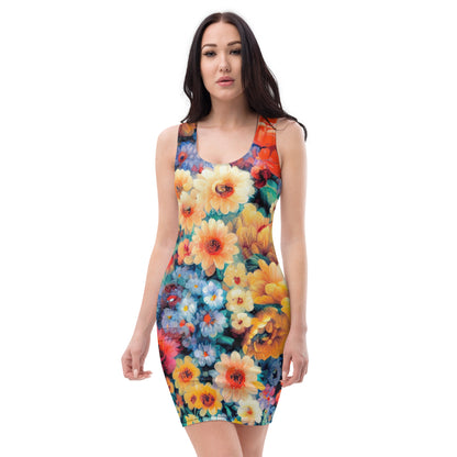 DMV 0146 Floral Bodycon dress