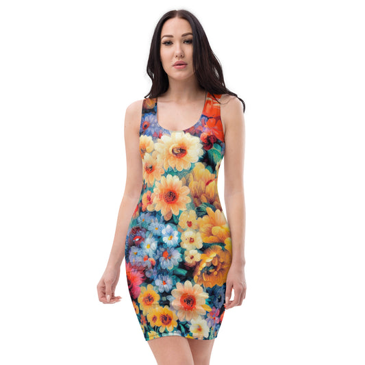 DMV 0146 Floral Bodycon dress