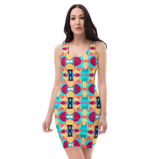 DMV 0134 Vintage Artsy Bodycon dress