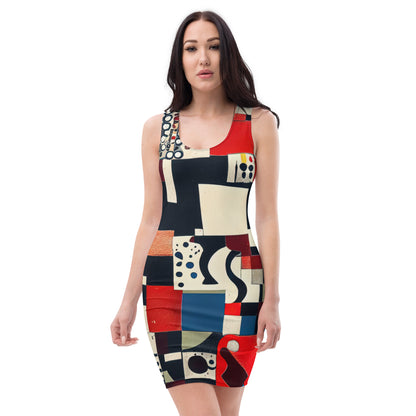 DMV 0141 Retro Art Bodycon dress