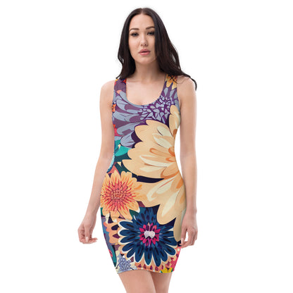 DMV 0137 Floral Bodycon dress