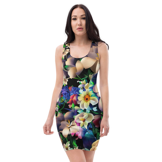 DMV 0206 Floral Bodycon dress