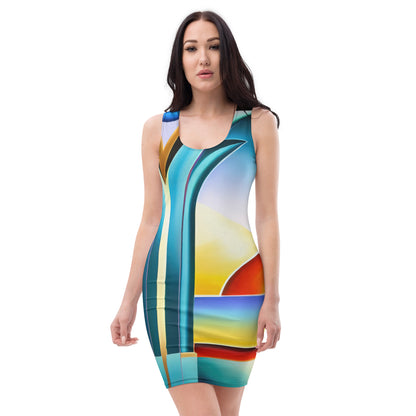 DMV 0262 Retro Art Bodycon dress