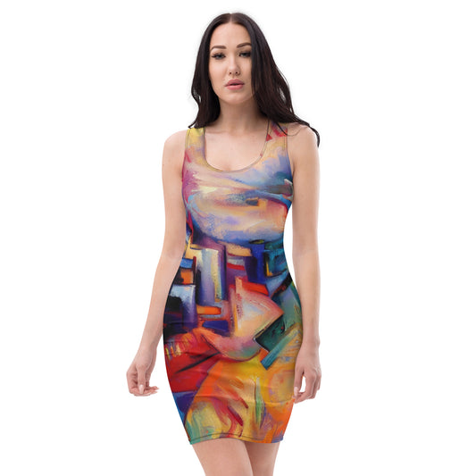 DMV 0308 Abstract Art Bodycon dress