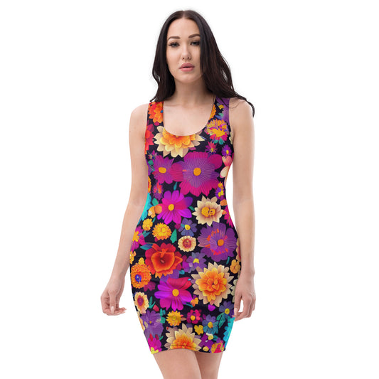 DMV 0192 Floral Bodycon dress