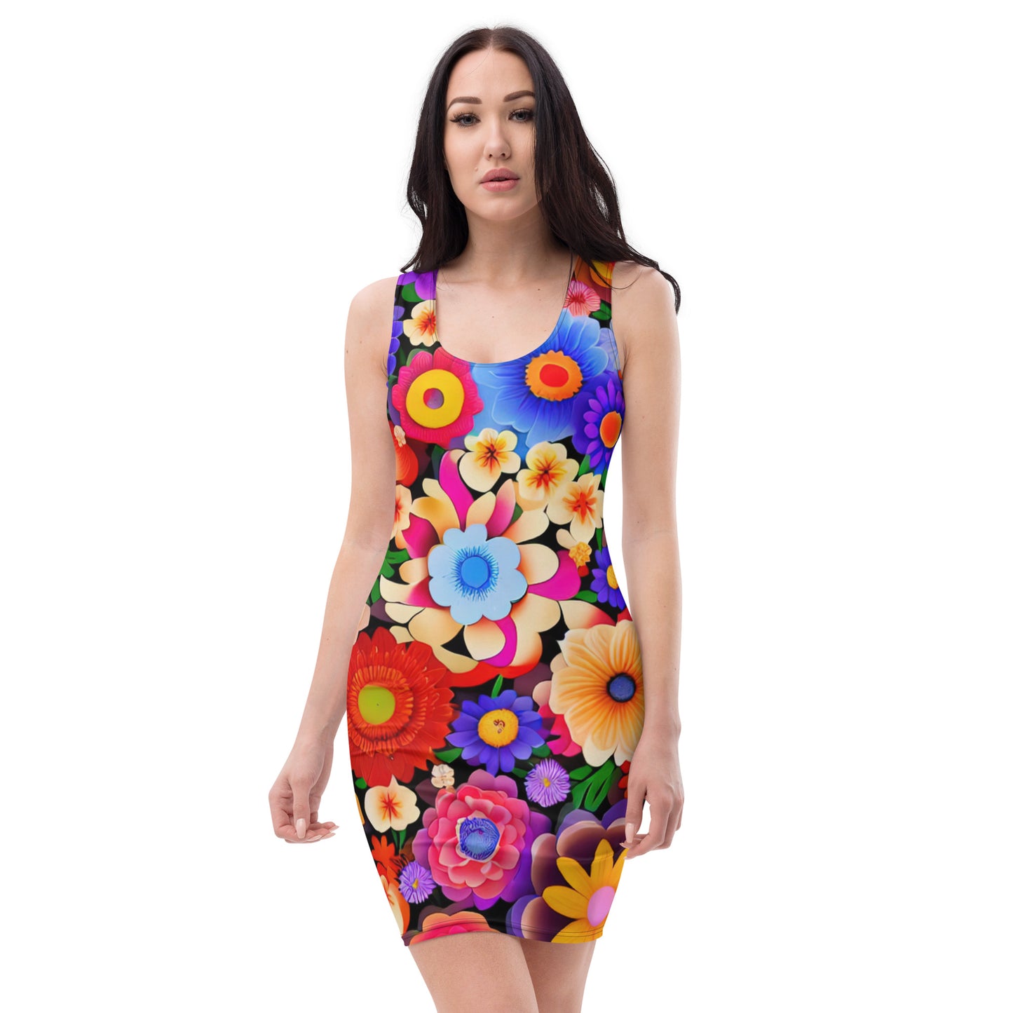 DMV 0309 Floral Bodycon dress