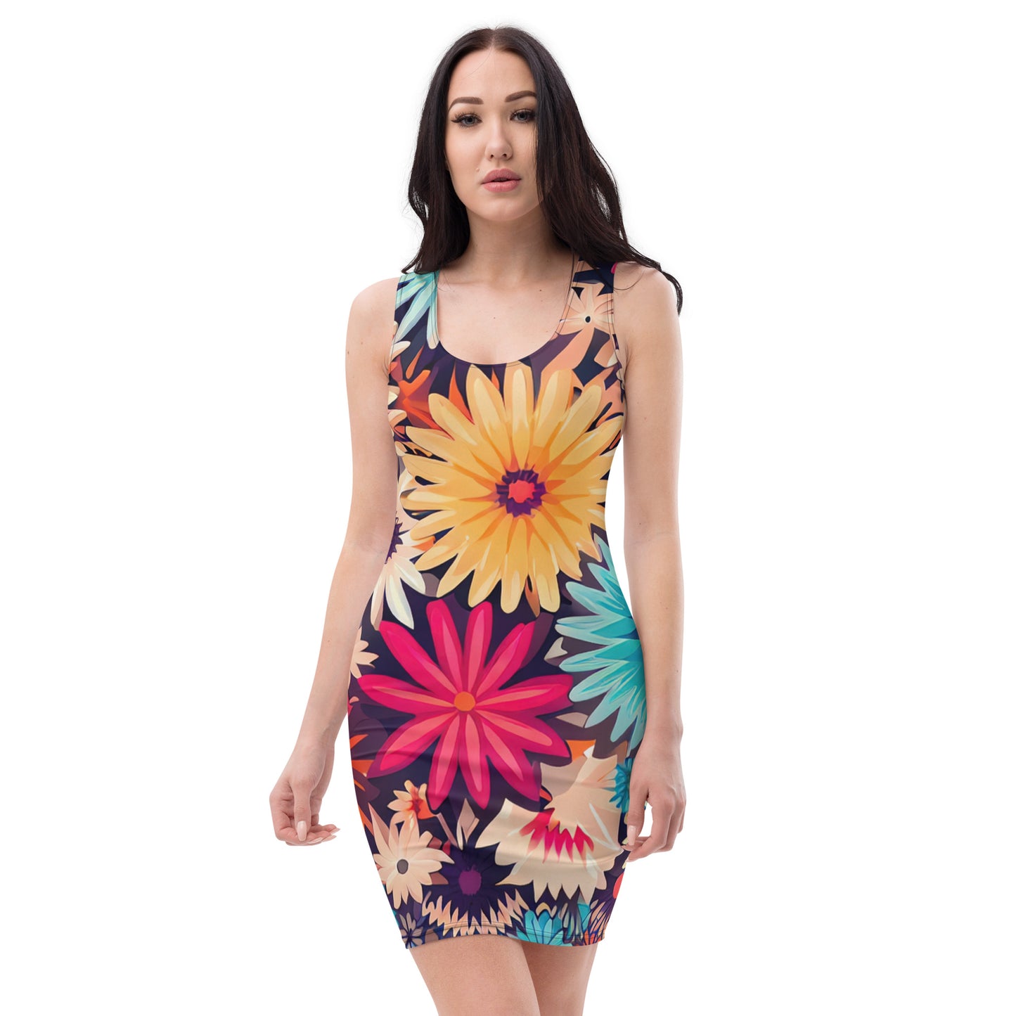 DMV 0404 Floral Bodycon dress