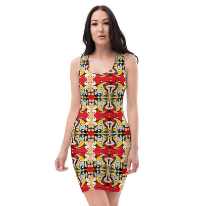 DMV 0203 Vintage Artsy Bodycon dress