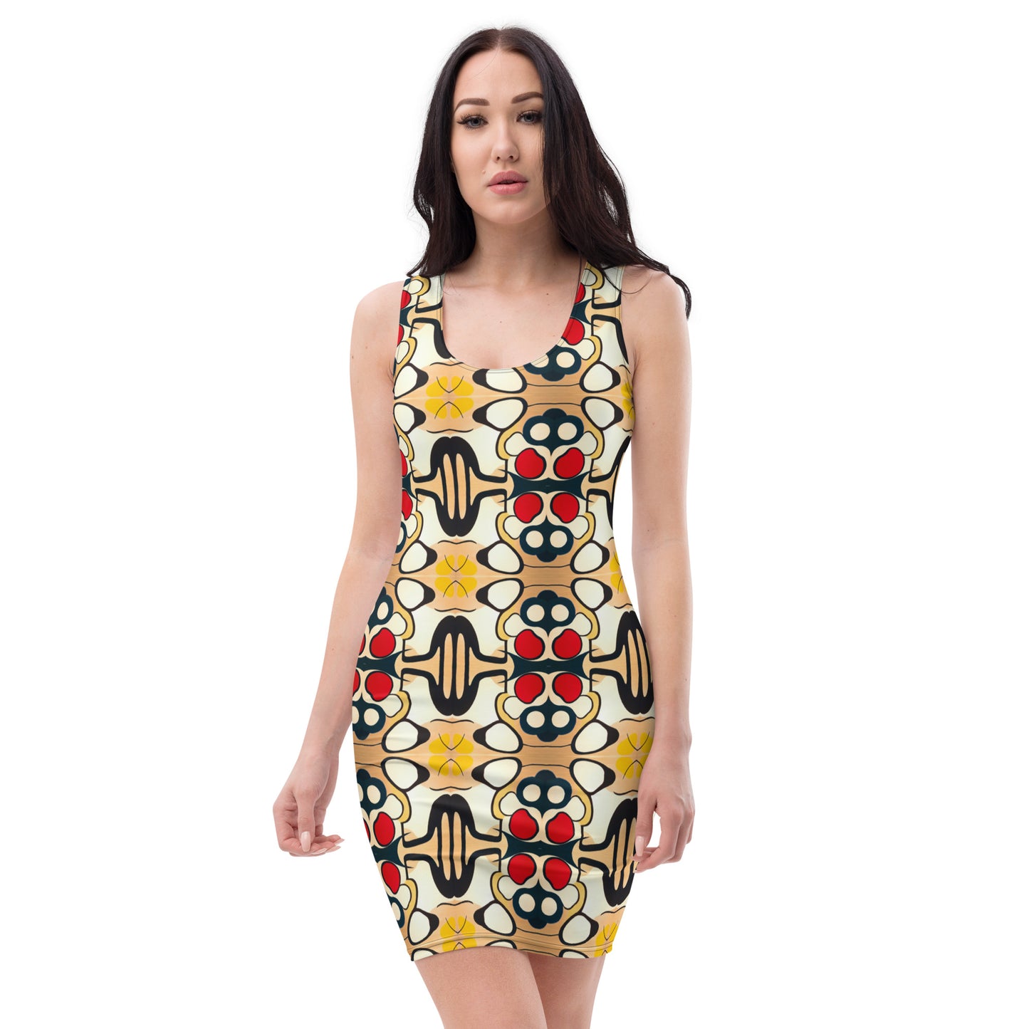 DMV 0204 Vintage Artsy Bodycon dress