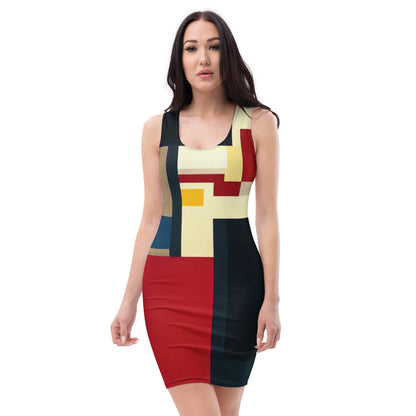 DMV 0205 Abstract Art Bodycon dress