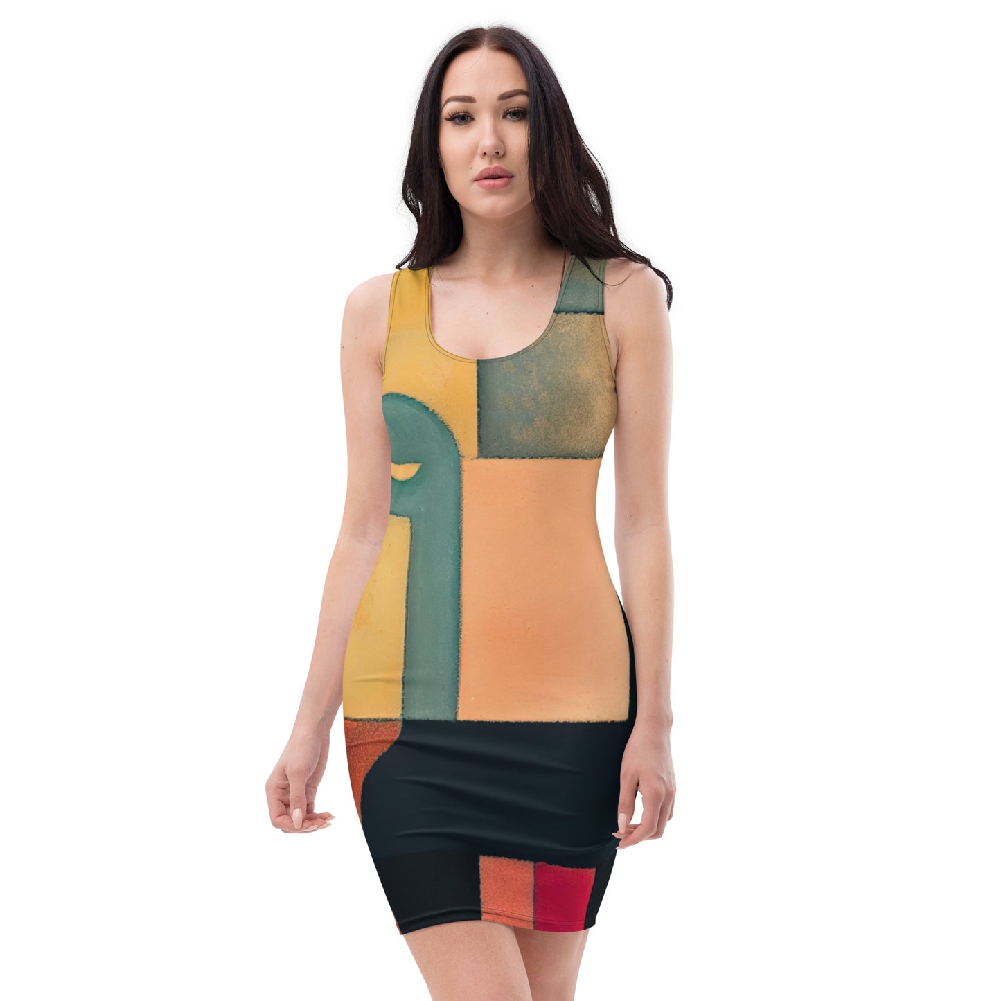 DMV 1344 Abstract Art Bodycon dress