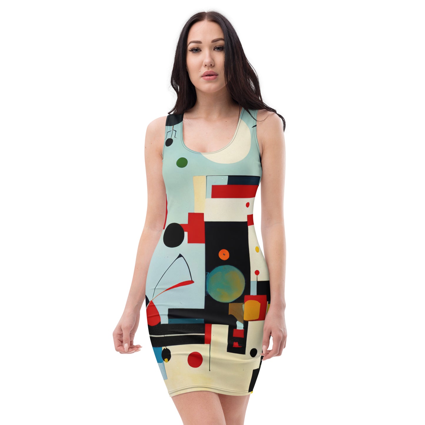 DMV 0152 Retro Art Bodycon dress